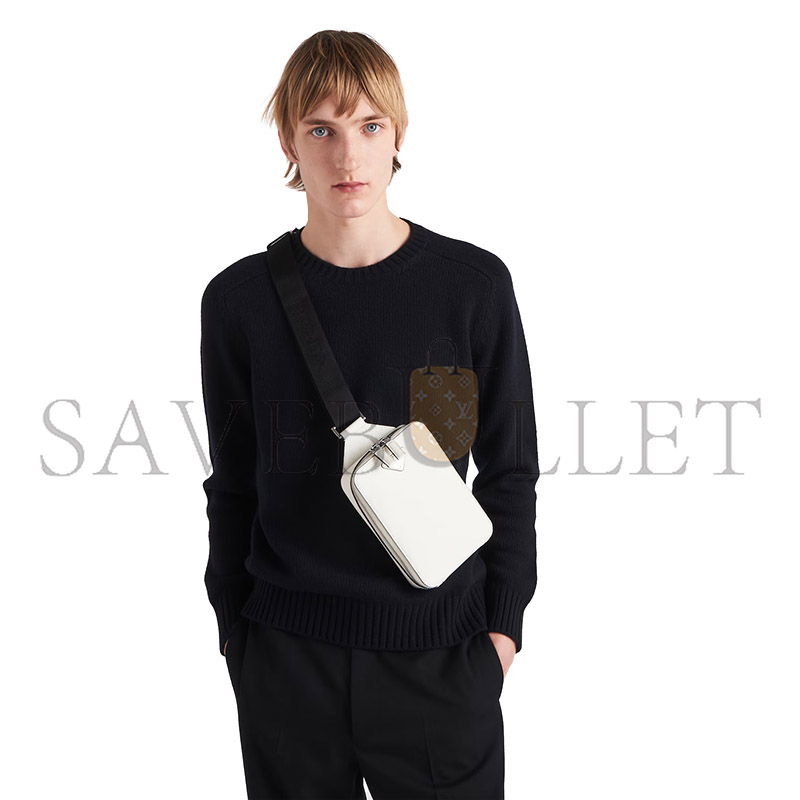 Pra*a brique saffiano leather bag 2vz106 (20*14*4cm)